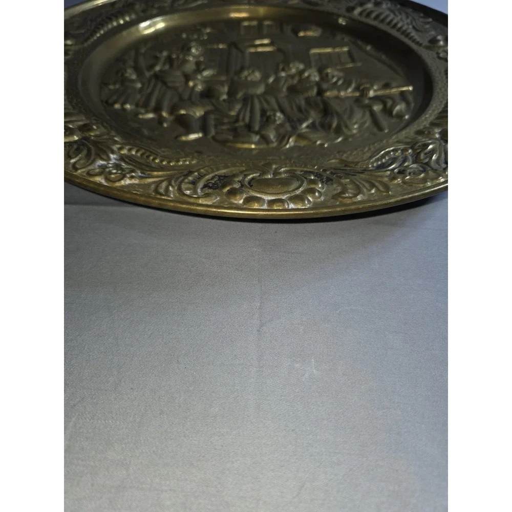 Vintage England Brass Wall Plaque 
